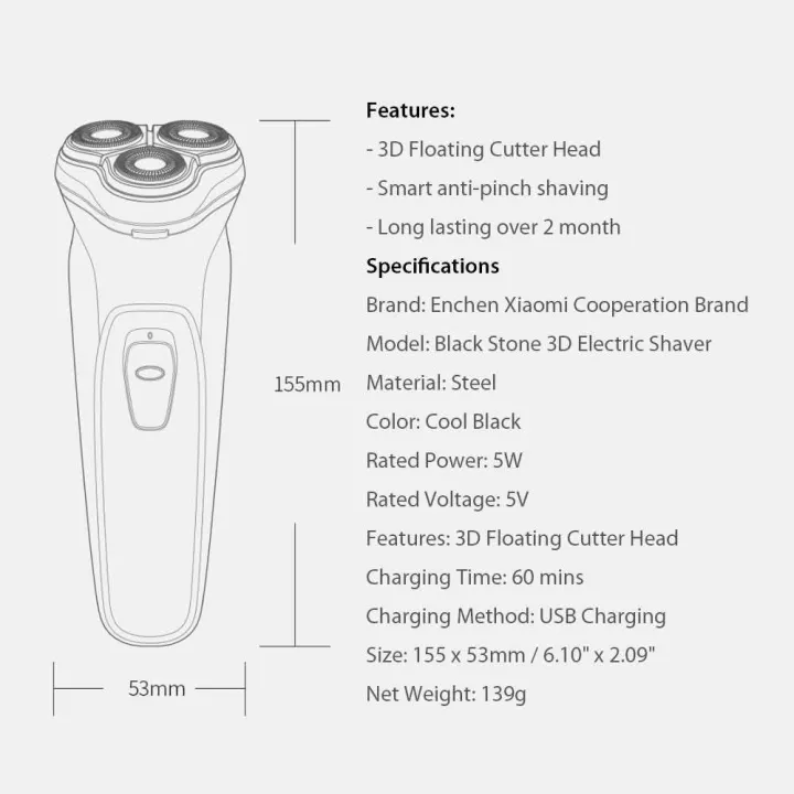 NEW%20ENCHEN%20Shaver%20BlackStone%20Waterproof%203D%20Electric%20Shaver%20Razor%20Men%20Washable%20Type-C%20Rechargeable%20Shaver%20-%20Image%209
