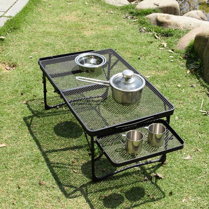 (Preorder)Size%20S%20Iron%20Grid%20Table%20With%20Wings%20HQZ-6040%20Strong%2090cm%20x%2040cm%20x25cm%20/%20Folding%2040x30x8CM%20%7C%20Burapha%20Camp%20-%20Image%207
