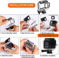 (Preorder) Telesin Waterproof Case with 3-Pack Diving Filters for GoPro Hero 9, Hero 10, and 11 Black, Supports 45m/148ft Underwater Diving with Mounting Bracket, Purple, Red, and Blue Filters, Professional Accessories. 