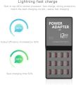 5V 3.5A 2.1A 12Port Multi USB Charger USB Charging Station Dock Intelligent Fast Charger. 