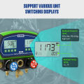 (Preorder)  MRCARTOOL L302 Digital Tube Temperature Test Gauge Set Vacuum Leak Tester Refrigeration Tester with 3pcs Refrigerant Hoses for R134A Air Conditioner Maintenance Testing. 