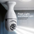 (Preorder) InniTech CCTV camera, light bulb camera, IP Camera CCTV, viewable through mobile phone, rotates 360 degrees. 