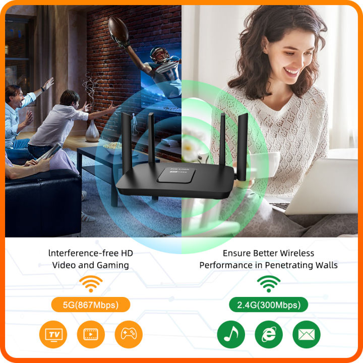 PIXLINK%20AC1200%20Wifi%20Router%20Gigabit%202.4G%205.0GHz%20Dual-Band%201200Mbps%20Wireless%20Router%20Wifi%20RPT%20With%204%20High%20Gain%20Antennas%20-%20Image%202