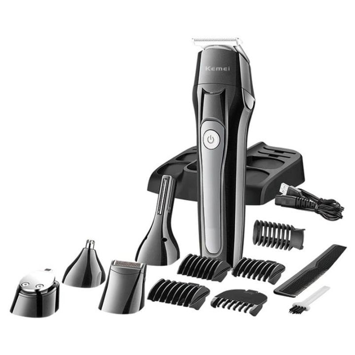 Kemei%20All%20in%20One%20Men%20Beard%20Rechargeable%20Hair%20Trimmer%20Electric%20Hair%20Clipper%20Body%20Nose%20Ear%20Eyebrow%20Trimmer%205%20in%201%20Hair%20Cutting%20Machine%20Set%20with%20LED%20Display%20(KM-7933)%20-%20Image%205