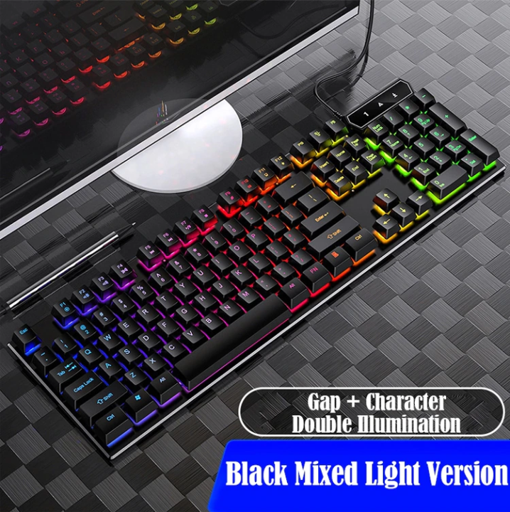 104 Key V4 Mechanical feel Keyboard USB  Wired LED Backlit  YINDIAO  Gaming Mechanical feel Keyboard