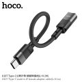 Hoco U107 Type-C male to iP female adapter cable(L=0.1m). 