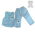 ကလေးဝတ် အနွေးထည် ဆောင်းတွင်းဝတ် 1 Set Winter wear for baby 6 months to 1 year Vest and long pant. 