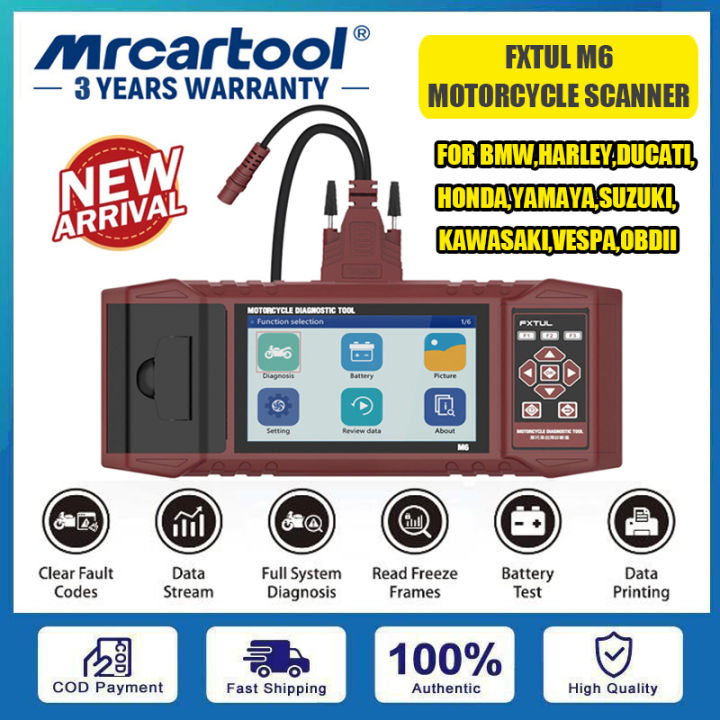 Tps Code Scanner (Preorder) MRCARTOOL FXTUL M6 Motorcycle Scanner Full System Diagnostic ...
