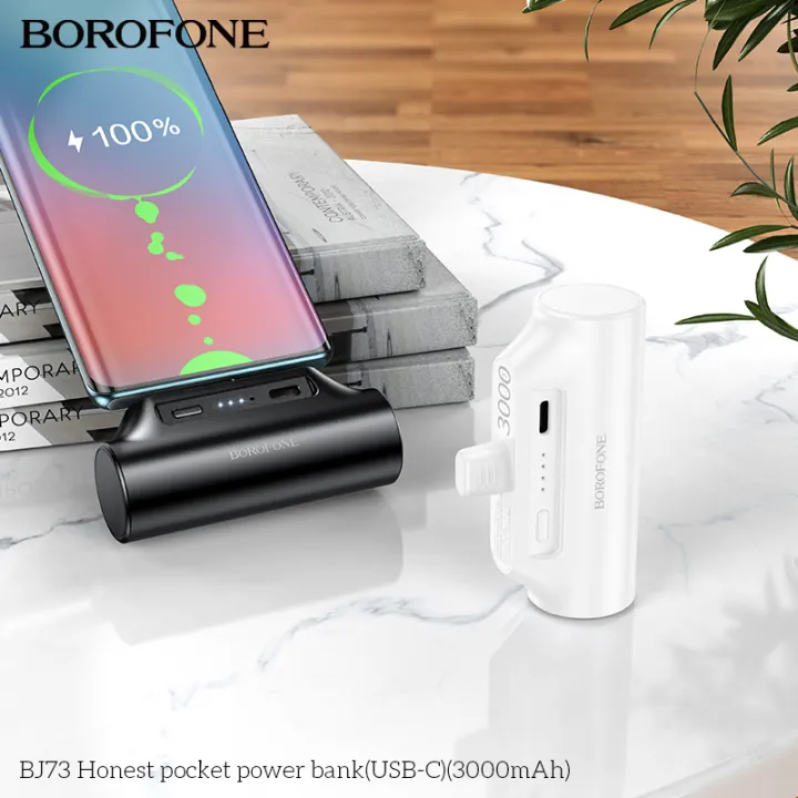 (Preorder)%C2%A0BOROFONE%20BJ73%20mini%20Pocket%20Powerbank%203000mAh%20capacity%20with%20Type-C/iOS%20charger,%20LED%20light%20-%20Image%204