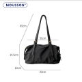 (Preorder)MOUSSON Women's Bag Women's Shoulder Bag Nylon Fashion Bag with Belt and Zipper Details အမျိုးသမီးဘေးလွယ်အိတ်. 