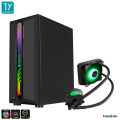 (Preorder) Computer case Tsunami Coolman 190-1 KK(Liquid Combo) ARGB ARGB*2/CM-120 Tempered ATX Gaming Case. 