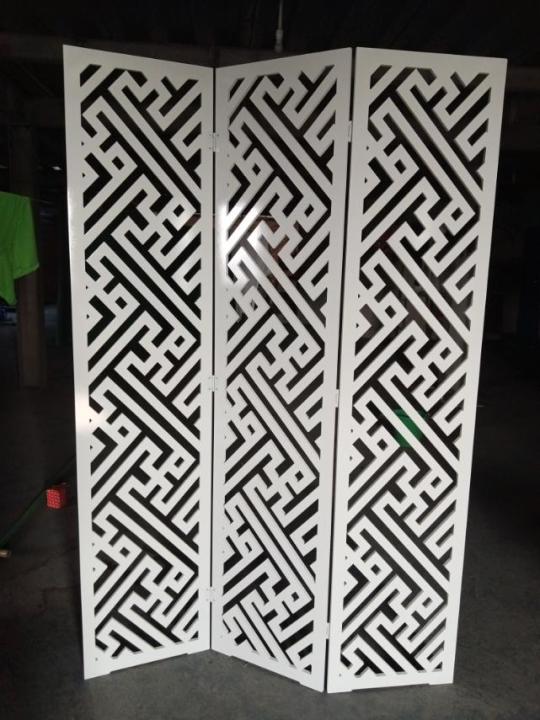 3 panels Room Divider / Folding Partition / Laser Cut Screen / Movable Partition (FP 1672026)