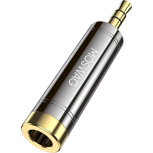 (Preorder)%20MOSWAG%203.5mm%20to%201/4"%20Stereo%20Adapter,%201/8"%20(3.5mm)%20Male%20to%201/4"%20(6.35mm)%20Female%20Adapter,%20Compatible%20Amplifiers,%20Home%20Theater%20Equipment,%20Electric%20Guitars,%20Digital%20Pianos%20-%20Image%202