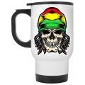 Reggae Skull Rasta Sticker - 4 Pcs Set | Laptop Sticker | Car Sticker | Phone Sticker | Waterbottle Sticker | Wall Sticker | Die Cut Sticker| Waterproof Sticker. 