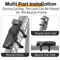 (Preorder)Western Folding Zinc Alloy Bicycle Lock Motorcycle Riding Portable Anti-theft Lock Equipment Bike Lock Road Bike MTB စက်ဘီးသော့. 