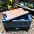 (Preorder) Camping box, table box, storage box, 3D three-in-one sitting folding storage camping box (60L) Function: Table. 