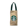 Starbucks Canvas Water Bottle Bag Thermos Mug Canvas Tote Bag. 