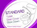Toilet Seat Cover Oval Shape (ဘိုထိုင်အိမ်သာအဖုံး ဦးချွန်)with Slow Down Close Function. 