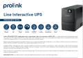Prolink UPS 1200 VA (Prolink)  PRO1201SFC with Super Fast Charging-Black-KMD. 