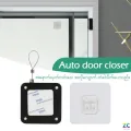 Automatic Door Closer for All Doors - Automatic Retractable Cable Box and Heavy Duty Stainless Steel Wire, No Drilling, 1 Set. 