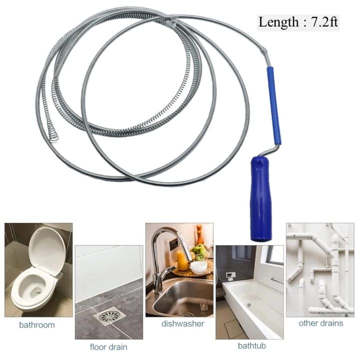 Drain Cleaner For Plumbing Clog 7.2ft Spring