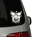 Cool Skull, Heavy Metal - Laptop, Wall, Car Sticker Decal - HMC008-White. 