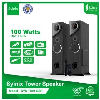 Syinix Tower Speaker 100 Watt (SYN-T801 BSF)