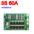 3S 60A BMS Board 11.1V 12.6V 18650 Li-Ion Lithium Battery Protection Board with Balance. 