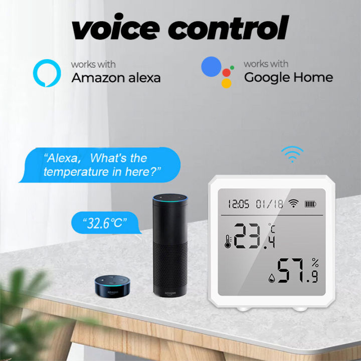 (Preorder)SMATRUL%20Tuya%20Temperature%20And%20Humidity%20Sensor,%20Wifi%20Smart%20Home%20Indoor%20Hygrometer%20Alarm%20Battery%20LCD%20Display%20For%20Alexa%20Google%20for%20Android%20IOS%20APP%20Control%20-%20Image%205
