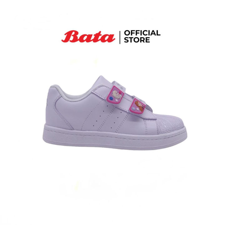 (Preorder) Bata Bata sports shoes for girls, sports, Frozen pattern, kindergarten age, white, code 3411199 ကလေးစီးဖိနပ်