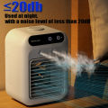 Rechargeable Air Cooler Fan Mini Desktop USB Water Cooling Fan Humidifier. 