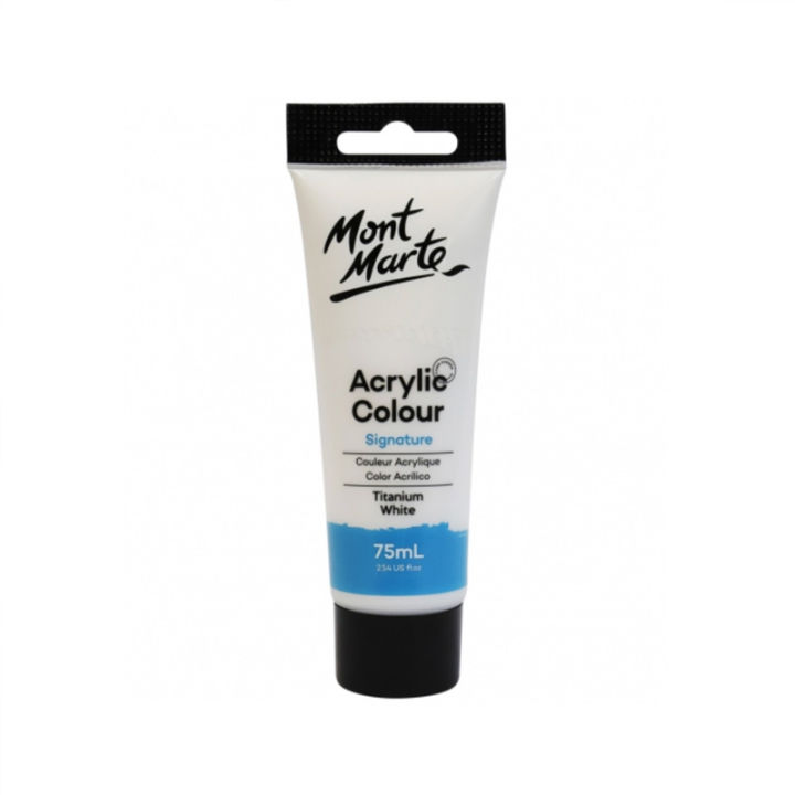 Titanium White – 75ml – Acrylic Paint – Mont Marte