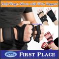 Half-Finger Gloves With Wrist Support/Weight Lifting Hand Gloves. 