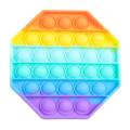 Colourful pop it fidget toy squares and octagon. 