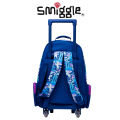 [Smiggle] Singapore Preorder Away Trolley Backpack With Light Up Wheels Navy. 