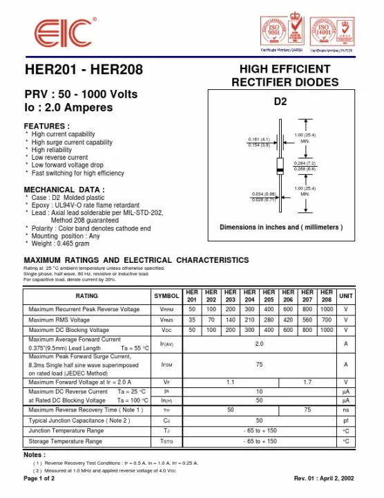 12ps/lot%202A%20800V%20Direct%20plug%20HER%20207%20MIC%20ultra-fast%20recovery%20diode%20-%20Image%205