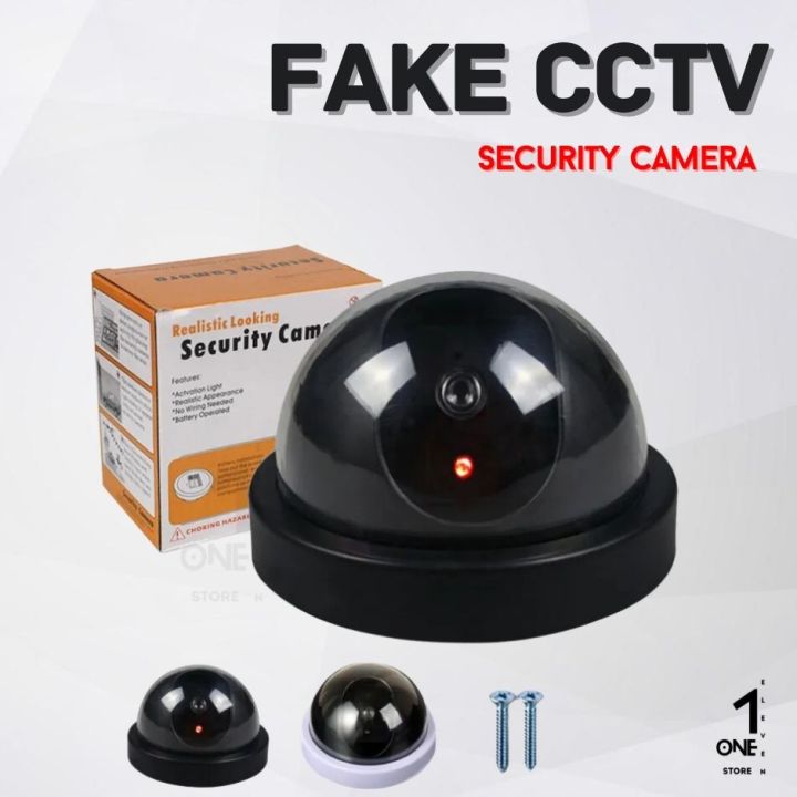 Realistic Looking Security Camera with Red LED Bulb