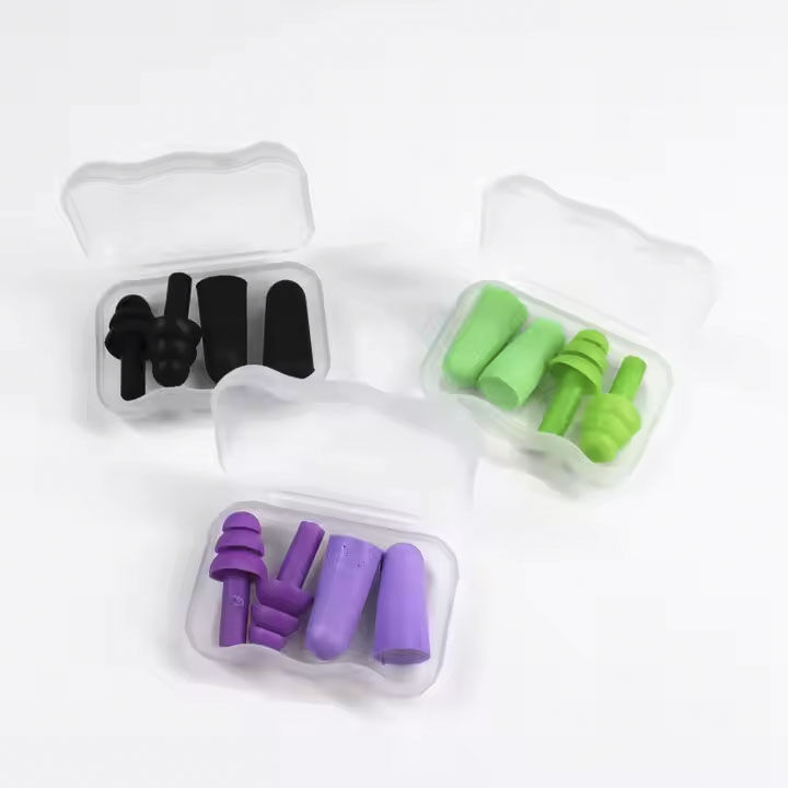 Reusable Silicone Ear Plugs 2 Pair Waterproof Noise Reduction Earplugs for Sleeping, Swimming, Snoring, Motorcycles, Work, Sound Blocking Earplugs for Adults & Kids