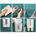 Disposable Cup Holder Water Dispenser Dustproof Cup Holder Wall Mount Double Tube Paper Cup Rack. 