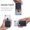 Phone Card Holder 3M Adhesive Stick on Phone Wallet Case Silicone Slim Card Holder Pocket Pouch with Card Sleeves for Phone Compatible with Most of Phone. 