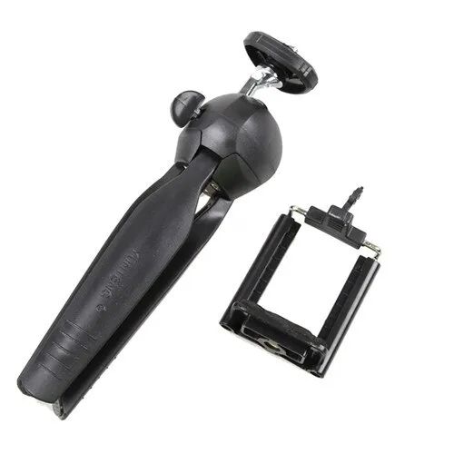 YT-228 YUNTENG 228 Mini Tripod + Phone Holder Clip Desktop Tripod for Digital SLR Camera with Remote Control