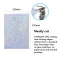 Inkjet Waterproof Vinyl Sticker | Broken Glass Laser Pattern | White Matte | Comparable to Vinyl Inkjet | A4 Size Full Sheet Label | Inkjet Printers. 