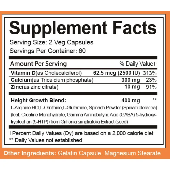 (Preorder)KIRKLAND%20Height%20Growth%20capsules%20Easy-to-absorb%20supplement%20-%20Image%207