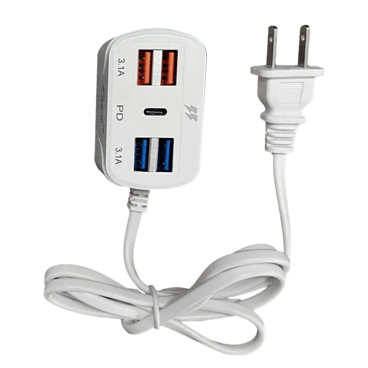 4%20Port%20USB%20+%20PD%20Fast%20Charger%20with%20Power%20Cord%20for%20Universal%20Mobile%20Phone%20-%20Image%203