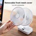 Mini Portable Table Fan LED Display Auto Rotating. 