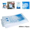 Reusable Ice Pack 10 Pcs, Water Injection Ice Bag, For Food  Vegetable  Cold Compress Injuries, 200ml/400ml Size. 