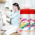 အဝတ်လျှော် အစွန်းချွတ်ဆေးမှုန့်_Bleaching Powder Color-Proof Laundry Stain Remover Powder Bleaching Whitening Detergent Protects Color from Fading. 