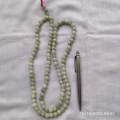 108 11 mm beads jade Buddhist rosary,  ၁၀၈ လုံး ၁၁မီလီ ကျောက်စိမ်းစိတ်ပုတီး. 