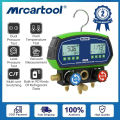 (Preorder)  MRCARTOOL L302 Digital Tube Temperature Test Gauge Set Vacuum Leak Tester Refrigeration Tester with 3pcs Refrigerant Hoses for R134A Air Conditioner Maintenance Testing. 