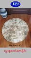 New design round fur carpet 4' (ဒီဇိုင်းသစ်မွှေးနုကော်ဇောအဝိုင်း ၄ပေ). 
